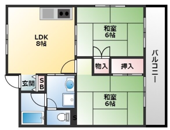 八尾樋口マンションの物件間取画像